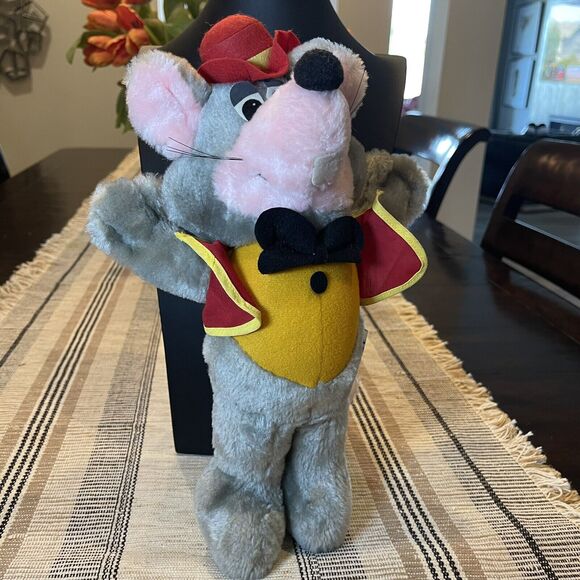 Chuck E Cheese Plush Rat Mouse 14" Vtg Late 70s Pizza Time Theatre Orig Owner - Picture 11 of 13